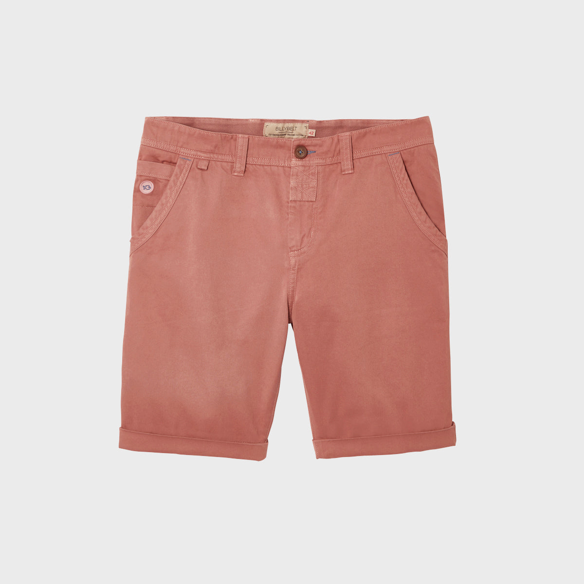 Bermuda En 100% Coton Bio - Rose Saumon