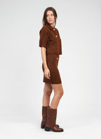 Jupe Courte Namini Marron