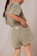 Shorts Georgette Verdigris