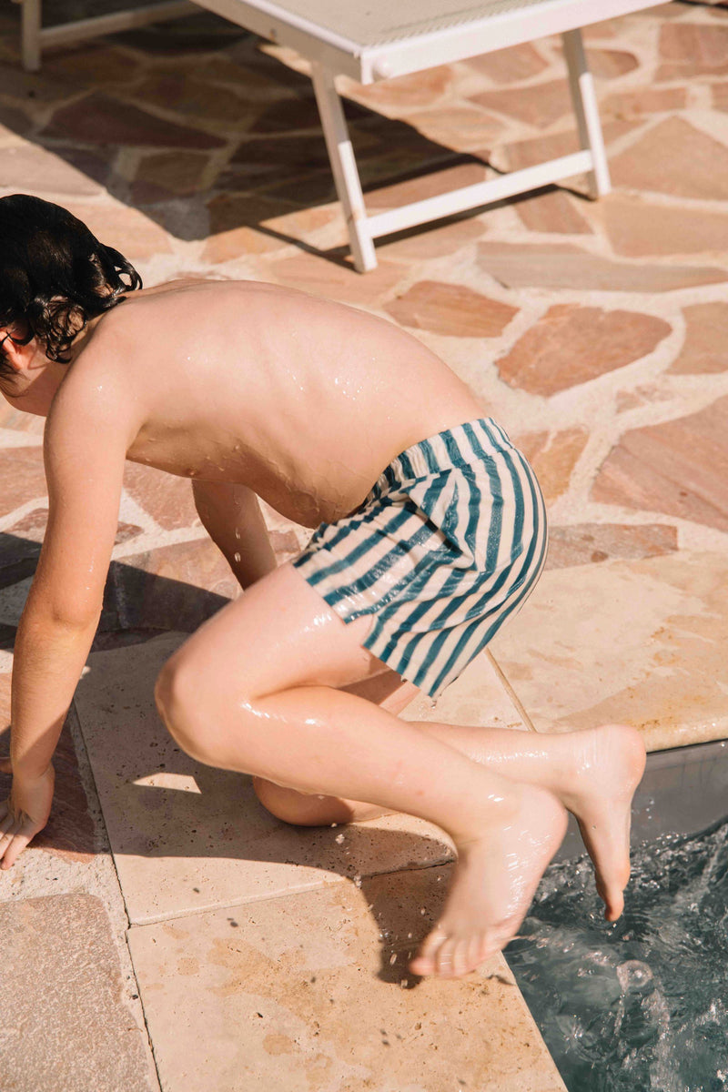 Short De Bain Chico Rayures Bleu Grec