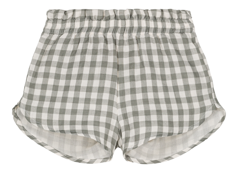 Short Georgette Vichy Vert De Gris