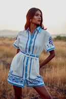 Robe Alina - Blue Palm Tree