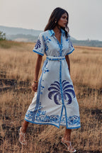 Vestido Chiara - Palmera Azul