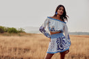 Top Rosa - Blue Palm Tree