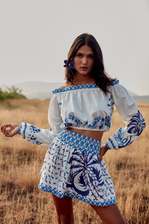 Falda Pia - Palmera Azul
