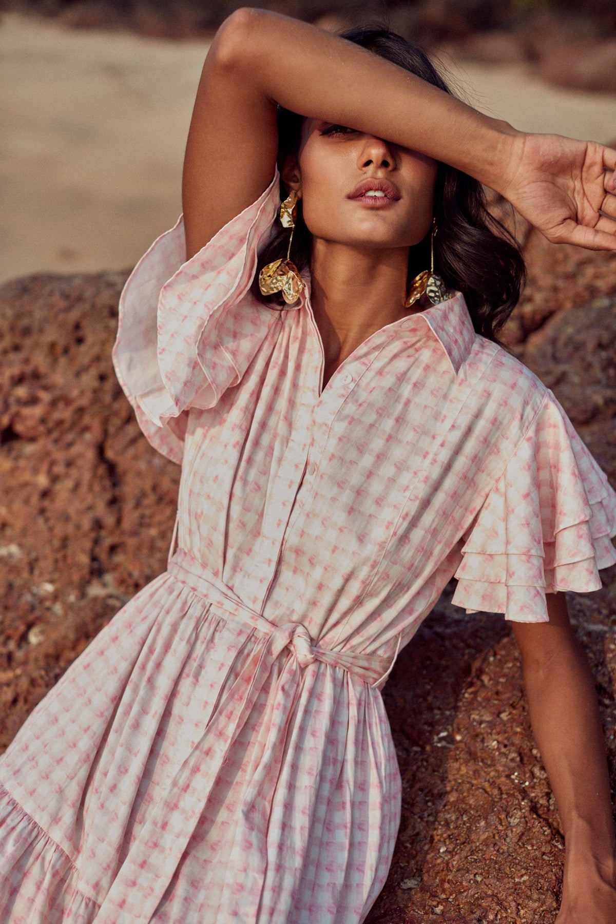 Camelia Dress - Pink Vichy