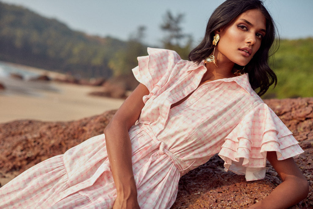 Camelia Dress - Pink Vichy