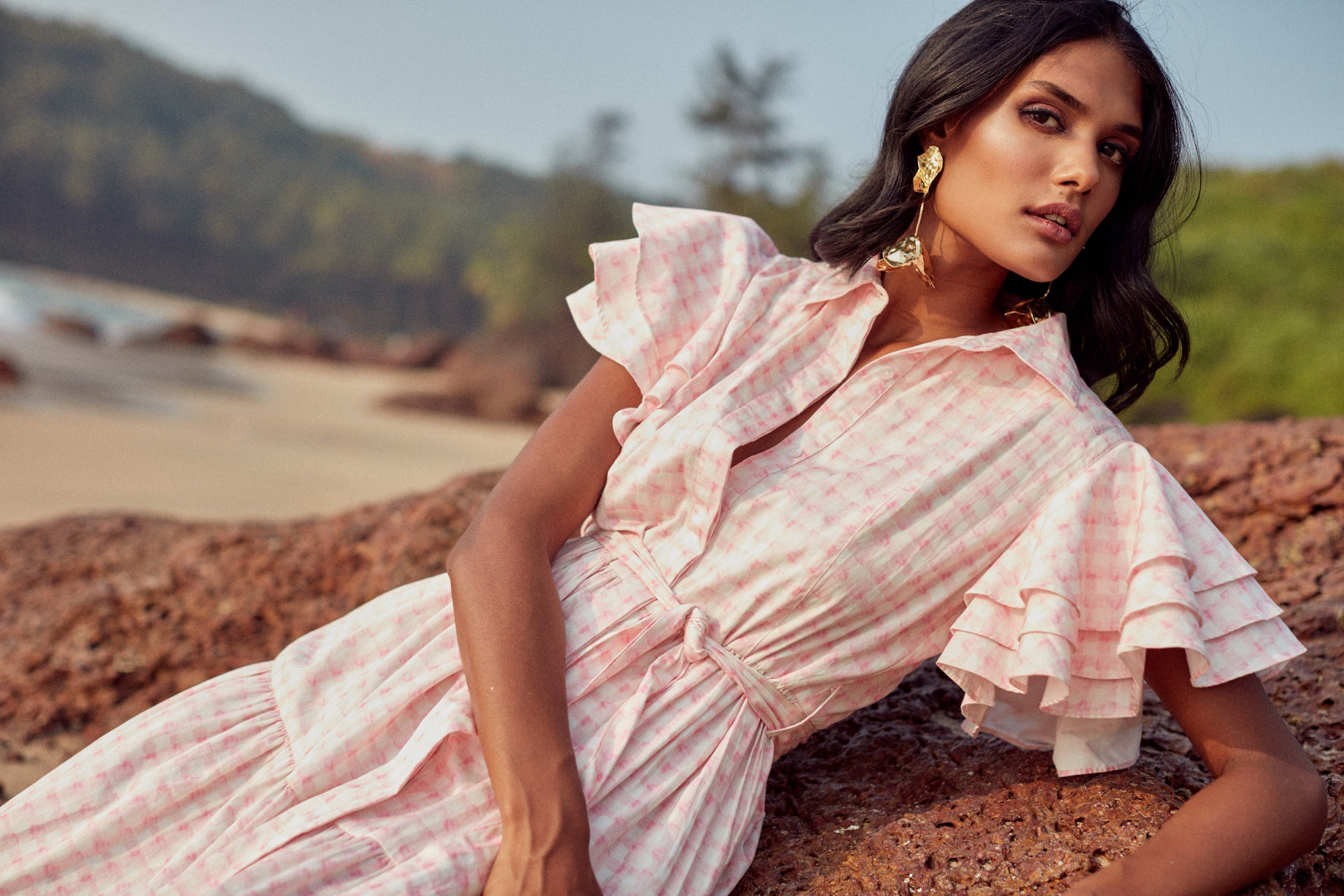 Camelia Dress - Pink Vichy