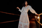 Vestido Carmela - Ivory Palm Tree
