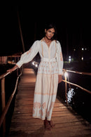 Robe Carmela - Ivory Palm Tree