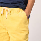Short En Velours - Jaune