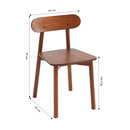 Lot De 2 Chaises Celeste - Chêne Massif Couleur Noyer Et Pieds En Placage Chêne