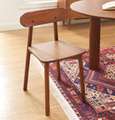 Lot De 2 Chaises Celeste - Chêne Massif Couleur Noyer Et Pieds En Placage Chêne