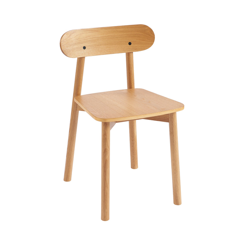 Lot De 2 Chaises Celeste - Chêne Massif Et Pieds En Placage Chêne