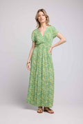 Robe Longue Manches Courtes - Vert