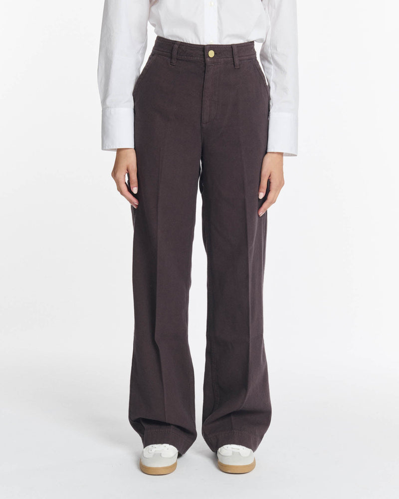 pantalon large sierra canvas chocolat labdip