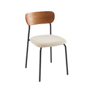 Lot De 2 Chaises Frida - Velours Côtelé Blanc Pieds Métal Noir