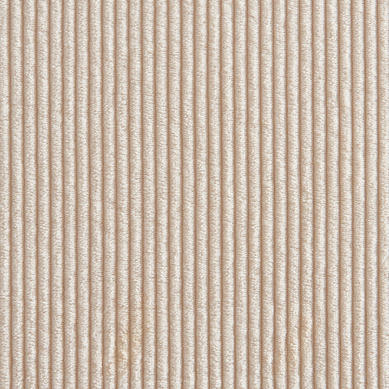 Lot De 2 Chaises Frida - Velours Côtelé Blanc Pieds Métal Noir