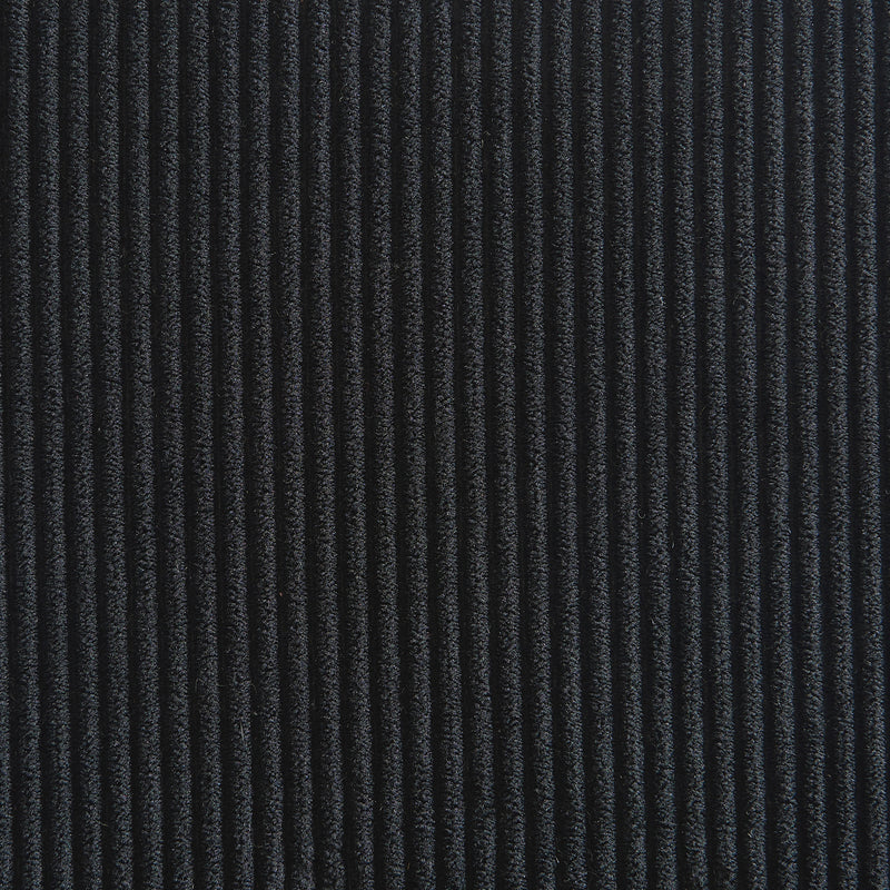 Lot De 2 Chaises Frida - Velours Côtelé Noir Pieds Métal Noir