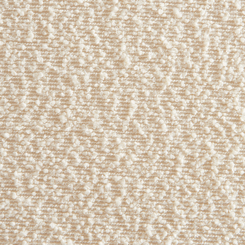 Lot De 2 Chaises Frida - Tissu Bouclette Écru Pieds Métal Noir