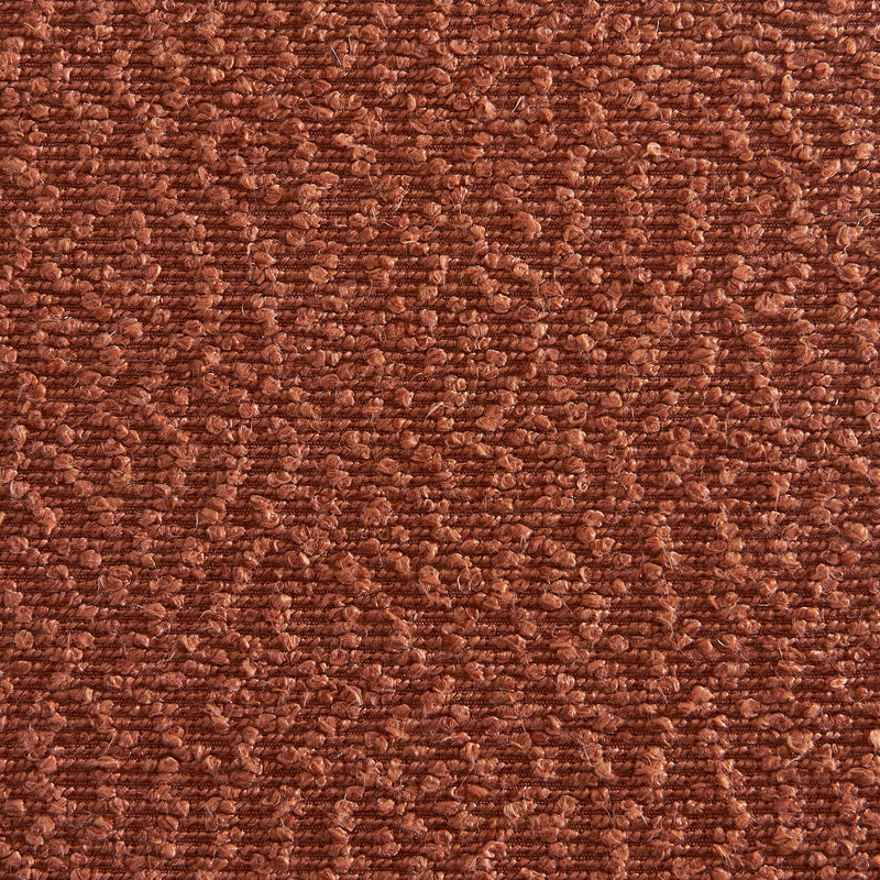 Lot De 2 Chaises Frida - Tissu Bouclette Terracotta Pieds Métal Noir