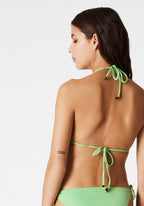 Top de bikini de triángulo Silvio - Verde