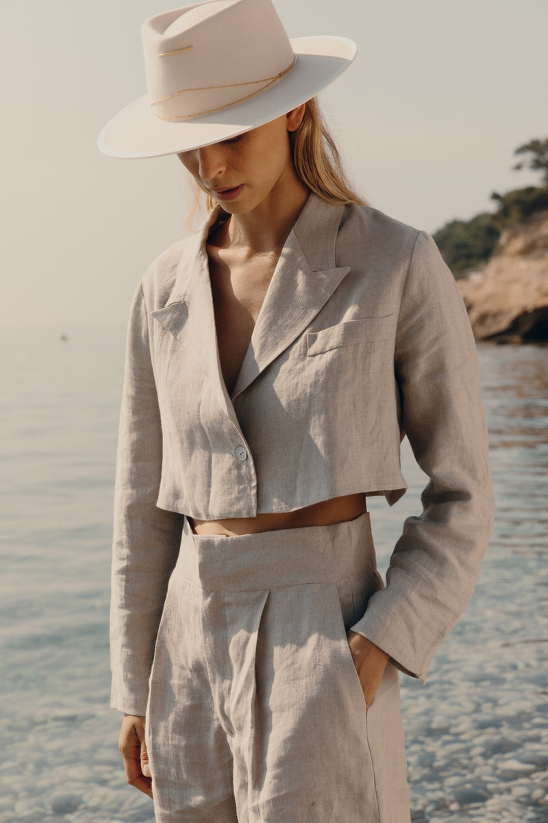 Chaqueta Simeon de Lino - Natural