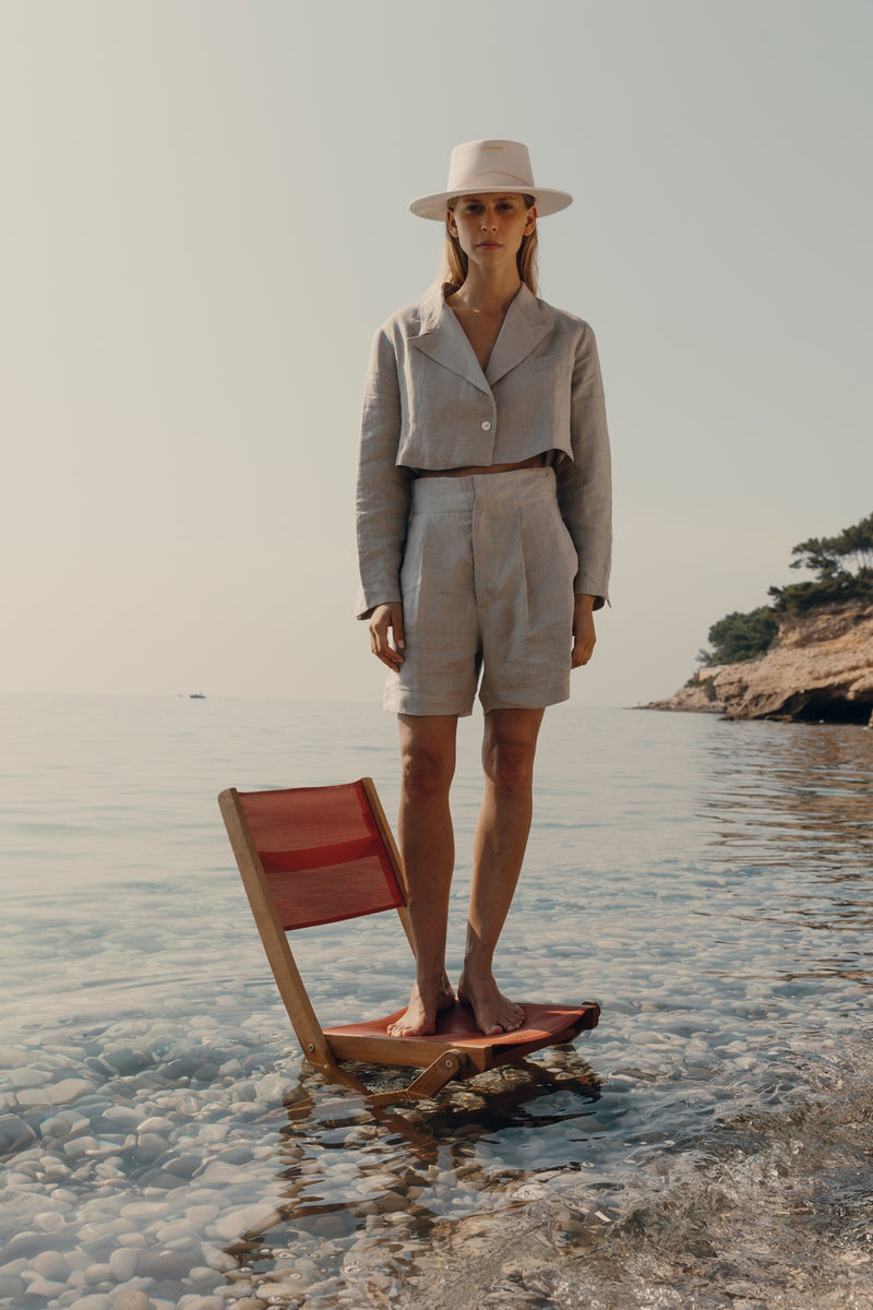 Chaqueta Simeon de Lino - Natural