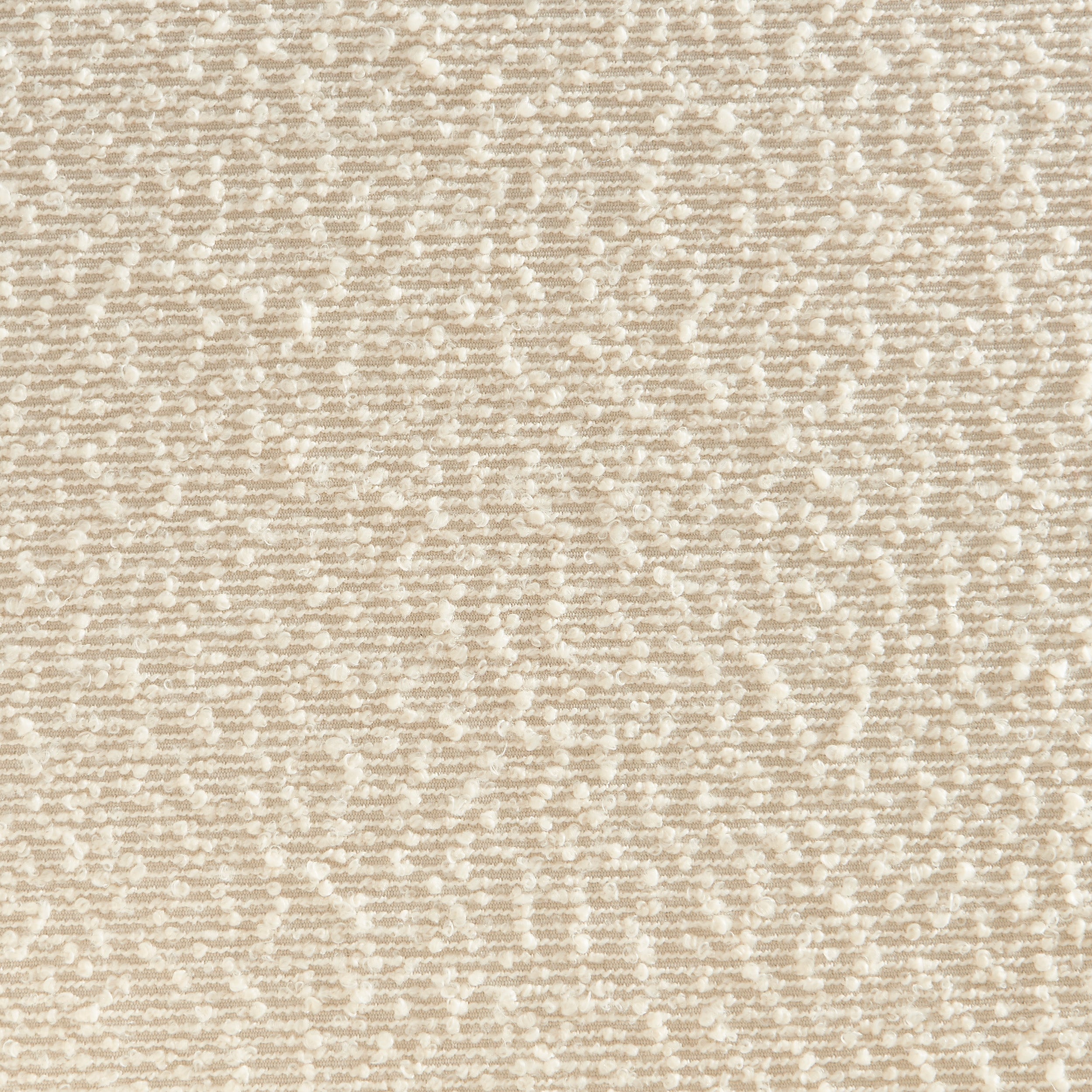 Set of 2 Simone Chairs - Off-White Boucle Fabric Walnut-Stained Wood Legs