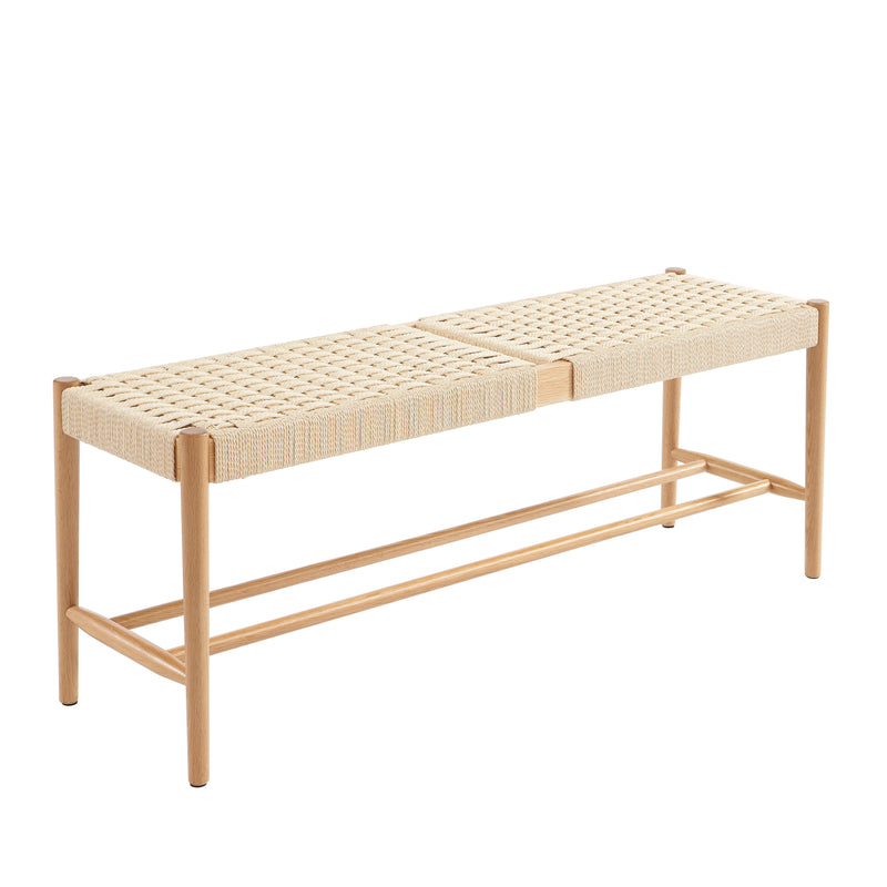 Banc Motto - Chêne Massif Et Corde