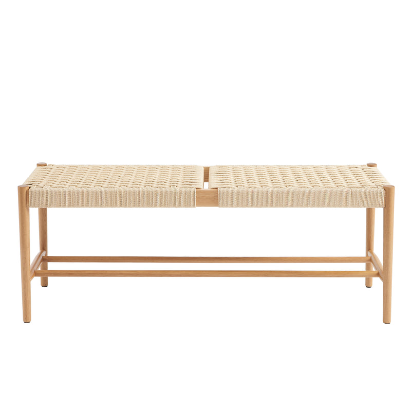 Banc Motto - Chêne Massif Et Corde