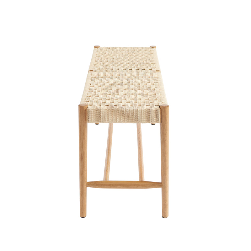 Banc Motto - Chêne Massif Et Corde