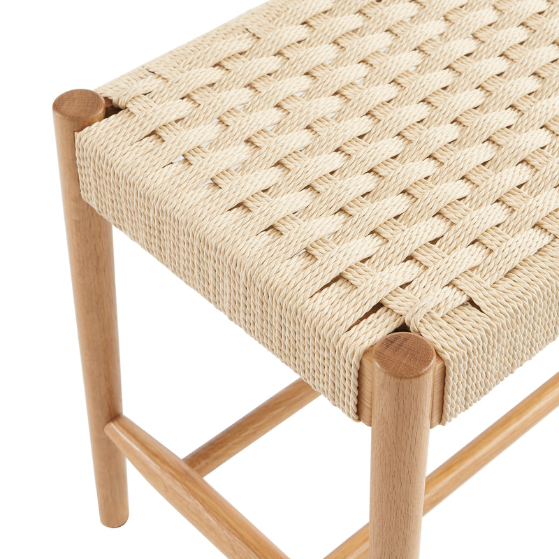 Banc Motto - Chêne Massif Et Corde