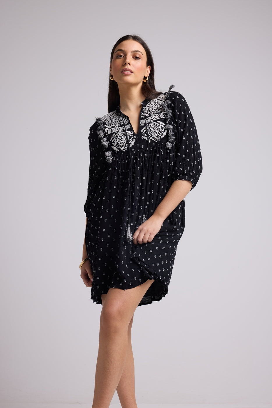 Vestido Corto - Sister Court - Negro