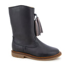 Pom d'Api – Pom D'Api - Sister Jozette - Noir, bota negra de piel con pompones en el lateral