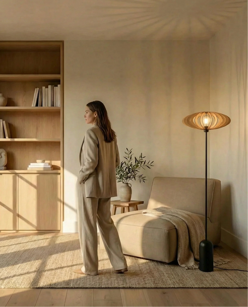 Mini Néo Teinté Chêne | Lampadaire