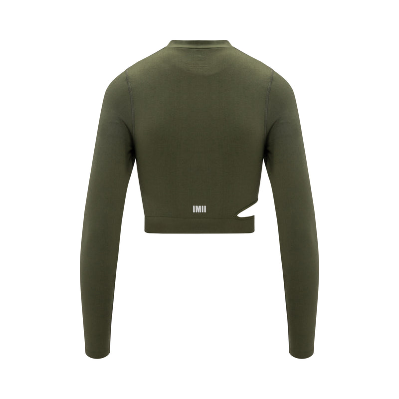 Crop Crew Active - Khaki