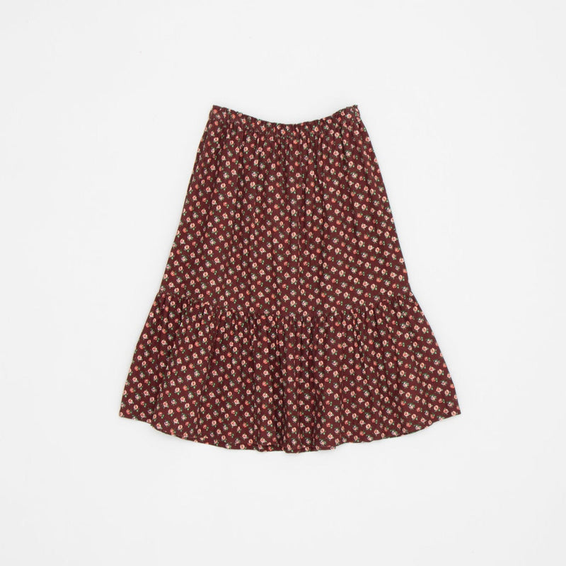 Falda flores chocolate Siula - Selección caramelo disponible en amaetc.com, concept store eco amigable para niños