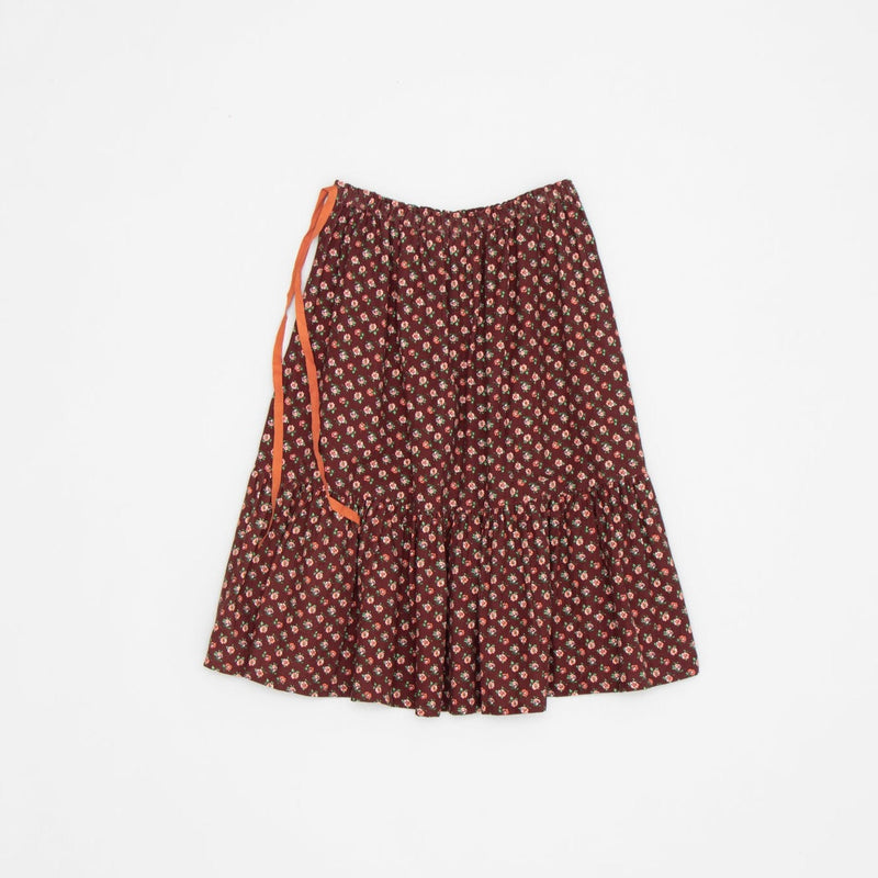 Falda flores chocolate Siula - Selección caramelo disponible en amaetc.com, concept store eco amigable para niños