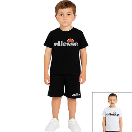 Pack De 2 T-Shirts Et Short Ellesse Garcon - Noir/Blanc