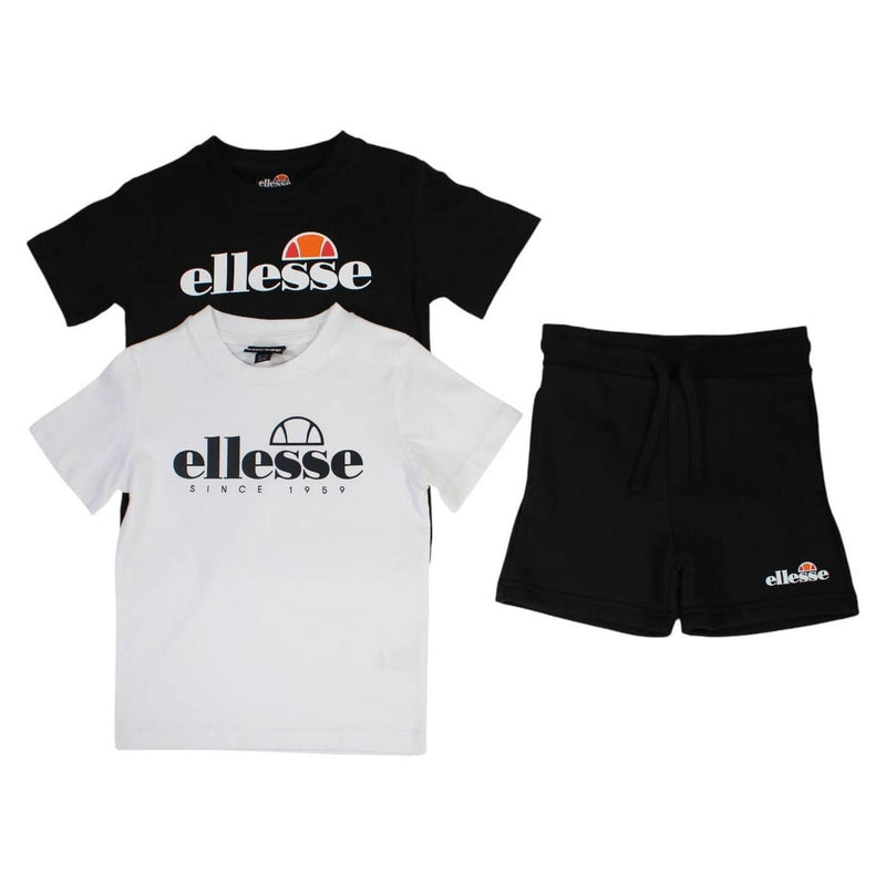 Pack De 2 T-Shirts Et Short Ellesse Garcon - Noir/Blanc