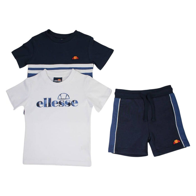 Pack De 2 T-Shirts Et Short Ellesse Garcon - Blanc/Marine