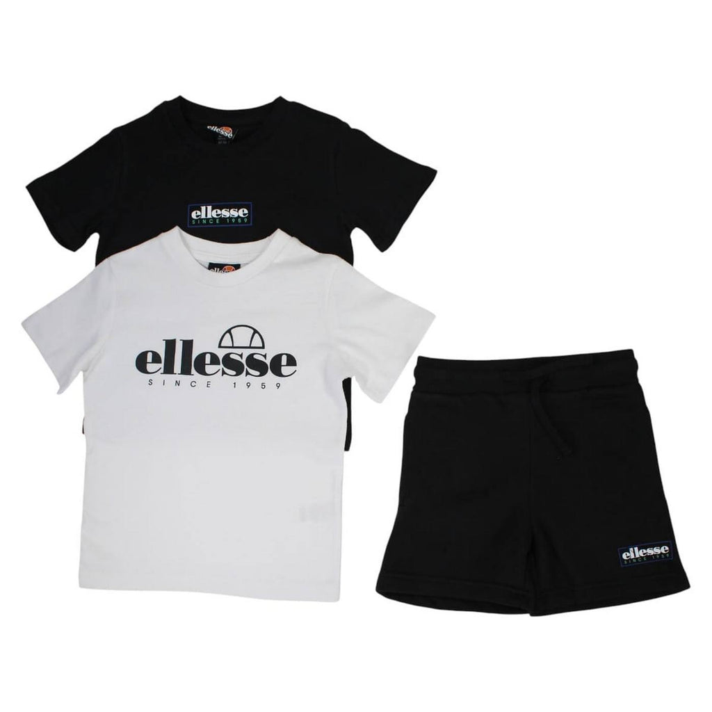 Pack De 2 T-Shirts Et Short Ellesse Garcon - Noir/Blanc