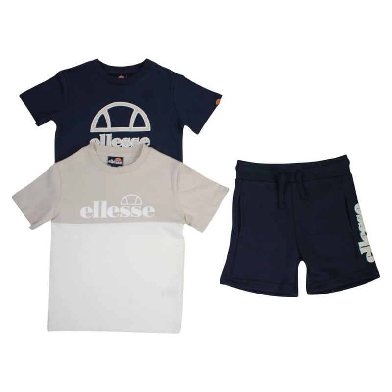Pack De 2 T-Shirts Et Short Ellesse Garcon - Gris/Marine