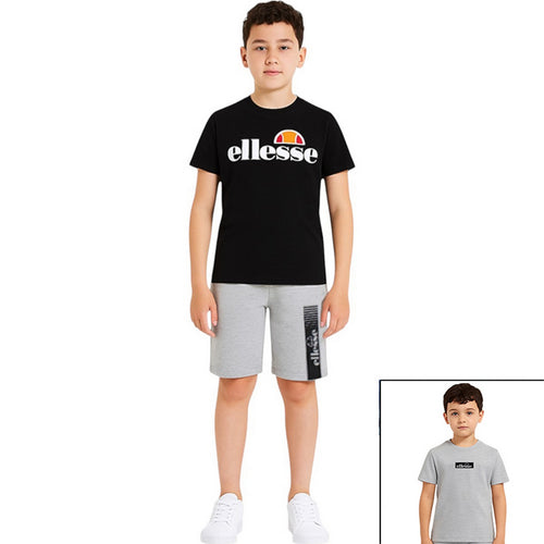 Pack De 2 T-Shirts Et Short Ellesse Garcon - Noir/Gris