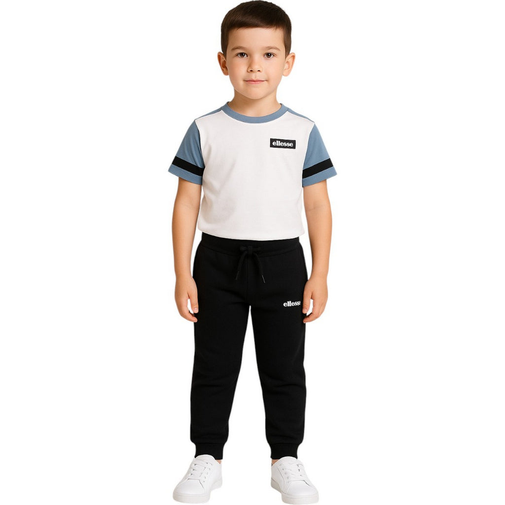 Pack de 2 Camisetas y Pantalones de Chándal Ellesse Niño Blanco/Negro