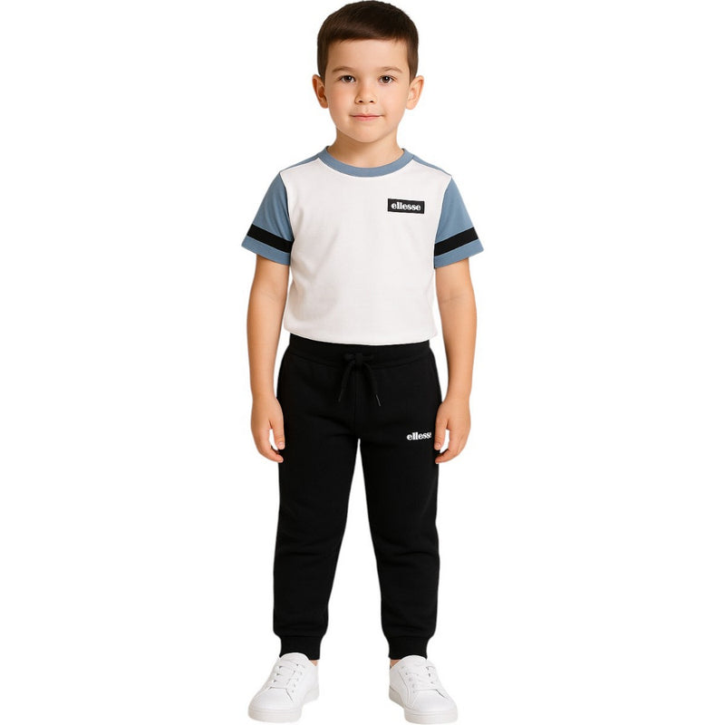 Pack De 2 T-Shirts Et Pantalon De Jogging Ellesse Garcon - Blanc/Noir