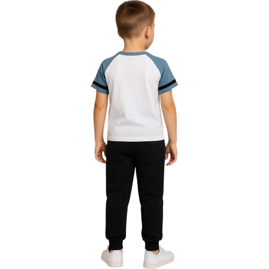 Pack de 2 Camisetas y Pantalones de Chándal Ellesse Niño Blanco/Negro
