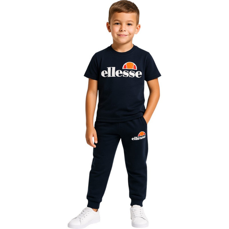 Pack De 2 T-Shirts Et Pantalon De Jogging Ellesse Garcon - Marine/Bleu