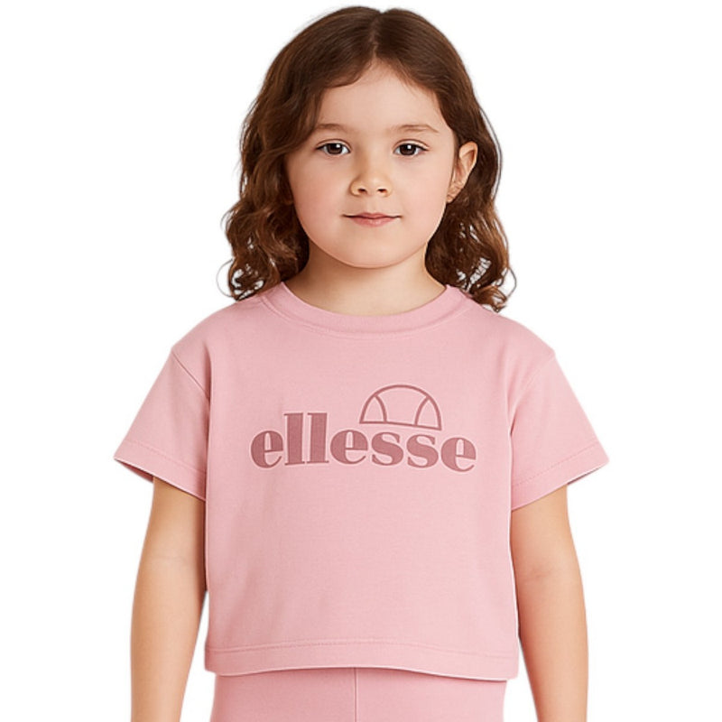 Pack De 2 T-Shirts Et Short Cycliste Ellesse Fille - Blanc/Rose